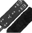 DARKNESS - SCHWARZE, VERSTELLBARE LEDERHANDSCHELLEN MIT FUTTER