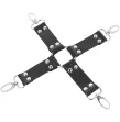 DARKNESS - LEATHER HANDCUFFS FOR FOOT AND HANDS BLACK DARKNESS - LEATHER HANDCUFFS FOR FOOT AND HANDS BLACK