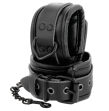 DARKNESS - BLACK LEATHER HANDCUFFS AND COLLAR DARKNESS - BLACK LEATHER HANDCUFFS AND COLLAR