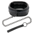 DARKNESS - BLACK LEATHER HANDCUFFS AND COLLAR DARKNESS - BLACK LEATHER HANDCUFFS AND COLLAR