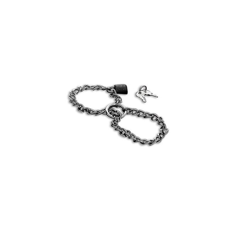 METAL HARD - HANDCUFFS WITH STAINLESS STEEL CHAIN. METAL HARD - HANDCUFFS WITH STAINLESS STEEL CHAIN.