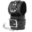 DARKNESS - BLACK LEATHER HANDCUFFS