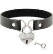COQUETTE CHIC DESIRE - COLLIER EN CUIR VEGAN AVEC ACCESSOIRE COEUR AVEC CL