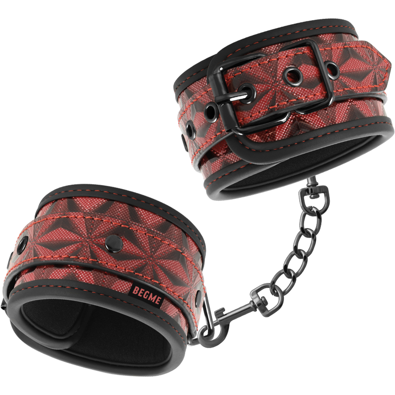 BEGME - MENOTTES PREMIUM ÉDITION ROUGE AVEC DOUBLURE EN NÉOPRÈNE BEGME - MENOTTES PREMIUM ÉDITION ROUGE AVEC DOUBLURE EN NÉOPRÈNE