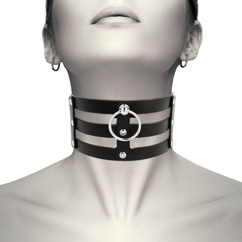 COQUETTE CHIC DESIRE - VEGANES LEDER-HALSBAND IM FETISCH-STIL COQUETTE CHIC DESIRE - VEGANES LEDER-HALSBAND IM FETISCH-STIL