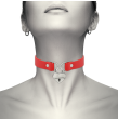 COQUETTE CHIC DESIRE - RED VEGAN LEATHER NECKLACE WITH HEART ACCESSORY WITH KEY COQUETTE CHIC DESIRE - RED VEGAN LEATHER NECKLACE WITH HEART ACCESSORY WITH KEY