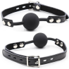 OHMAMA FETISH - SILIKON-BALLGAG MIT LEDERGÜRTEL (VORHÄNGESCHLOSS INKLUSIVE)
