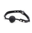 OHMAMA FETISH - SILIKON-BALLGAG MIT LEDERGÜRTEL (VORHÄNGESCHLOSS INKLUSIVE)