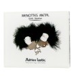 ADRIEN LASTIC - MENOTTES EN MÉTAL À PLUMES NOIRES ADRIEN LASTIC - MENOTTES EN MÉTAL À PLUMES NOIRES
