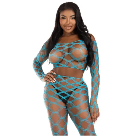 LEG AVENUE - TOP and LEGGINS HARDCORE BLAU