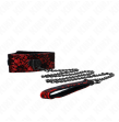 KINK - LACE NECKLACE WITH BELT WITH REAL LEATHER BELT 105 CM - 44 X 5.5 CM
