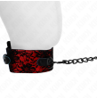 KINK - LACE NECKLACE WITH BELT WITH REAL LEATHER BELT 105 CM - 44 X 5.5 CM