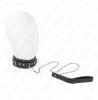 KINK - COLLIER EN CUIR PVC AVEC CEINTURE 105 CM RIVET STRASS 41,5 X 4 CM