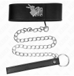 KINK - NECKLACE WITH BELT 65 CM WITH WIDE BLACK STRAP ADJUSTABLE 33.5-41 CM X 5 CM
