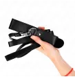 KINK - COLLANA CON CINTURA 116 CM NERO CINTURINO REGOLABILE 32-50 CM X 8 CM