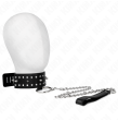 KINK - NECKLACE WITH LEASH 65 CM WITH SILVER STUDS MODEL 1 ADJUSTABLE 36-43 CM X 5 CM
