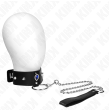 KINK - HALSKETTE 65 CM MIT BAND MIT BLAUEN DIAMANTEN VERSTELLBAR 36-43 CM X 5 CM