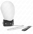 KINK - COLLAR WITH LEASH 65 CM WITH RESTRICTIONS BLACK 36-42 CM X 5.5 CM
