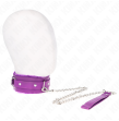 KINK - COLLARE CON GUINZAGLIO 65 CM CON RESTRIZIONI VIOLA 36-42 CM X 5,5 CM