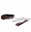 KINK - HALSKETTE MIT BAND 65 CM HERZDETAILS 52,5 X 2,5 CM
