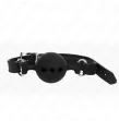 KINK - BAVAGLIO IN SILICONE INTERO 55 x 2 CM CON SFERA DA 5 CM MISURA L NERO REGOLABILE 35-51 CM
