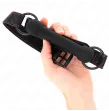 KINK - MORDAZA FORMA DE HUESO CON CORREA POLIPIEL NEGRO AJUSTABLE 41-57 CM