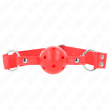 KINK - KOMPLETTER ROTER HOHLBALLKNEBEL 62 x 2 CM