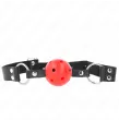 KINK - BALLE RESPIRANTE 4 CM BAG AVEC DOUBLE RIVET ROUGE 62,5 x 2,5 CM AJUSTABLE 42-58 CM