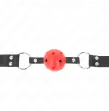 KINK - BALLE RESPIRANTE 4 CM BAG AVEC DOUBLE RIVET ROUGE 62,5 x 2,5 CM AJUSTABLE 42-58 CM