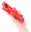 KINK - BAVAGLIO SFERA TRASPIRANTE 4 CM CON DOPPIO RIVETTO MODELLO 1 ROSSO 62,5 x 2,5 CM REGOLABILE 42-58 CM