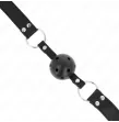 KINK - ATMUNGSAKTIVER BALL 4 CM KNEBEL MIT DOPPELNIET MODELL 1 SCHWARZ 62,5 x 2,5 CM VERSTELLBAR 42-58 CM