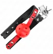 KINK - ROTER HOHLKUGEL, 4 CM, KNEBEL, SCHWARZER GURT 60 x 2 CM, VERSTELLBAR 37-52 CM