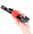 KINK - BALL 4 CM GAG WITH LOCK RED BALL BLACK STRAP 60 x 2 CM
