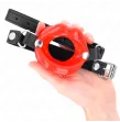 KINK - MORDAZA LABIAL 8 CM CON CORREA DE POLIPIEL ROJO 63 x 2 CM AJUSTABLE 39-58 CM