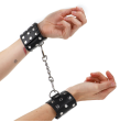 KINK - RESISTENZA DA POLSO CON CHIUSURA A SCATTO COMPLETA DI RIVETTI NERA REGOLABILE 19-24 CM X 5,5 CM