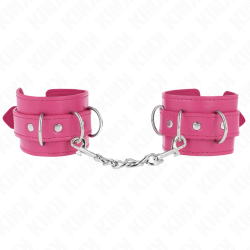 KINK - 3 D-RING WRIST RESTRAINTS ADJUSTABLE PINK 17.5-25 CM X 6 CM