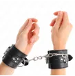 KINK - WRIST RESTRAINTS BLACK WITH BLACK BELT ADJUSTABLE 17-28 CM X 6 CM