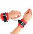 KINK - APPUI-POIGNETS ROUGE AVEC CEINTURE NOIRE RÉGLABLE 17-28 CM X 6 CM