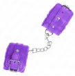 KINK - PREMIUM FUR LINED WRIST RESTRAINTS PURPLE WITH PURPLE BELT ADJUSTABLE 17-29 CM X 6 CM