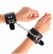 KINK - APPUI-POIGNETS NOIR AVEC DOUBLURE ROUGE RÉGLABLE 20-28 CM X 5,5 CM