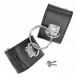 KINK - FIXED WRIST RESTRAINTS WITH RING AND PADLOCK CLOSURE BLACK ADJUSTABLE 16-23 CM X 5.5 CM