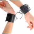 KINK - FIXED WRIST RESTRAINTS WITH RING AND PADLOCK CLOSURE BLACK ADJUSTABLE 16-23 CM X 5.5 CM