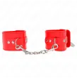 KINK - MUÑEQUERAS CON CIERRE CANDADO ROJO AJUSTABLE 16-23 CM X 5.5 CM
