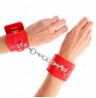 KINK - MUÑEQUERAS CON CIERRE CANDADO ROJO AJUSTABLE 16-23 CM X 5.5 CM