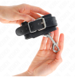 KINK - WRIST RESTRAINTS-SINGLE RIVET ROW AND BIG BUCKLE BLACK ADJUSTABLE 17-28 CM X 5 CM