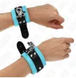 KINK - APPUI-POIGNETS VERROUILLABLES PREMIUM NOIR - BLEU RÉGLABLE 21-28 CM X 5,5 CM