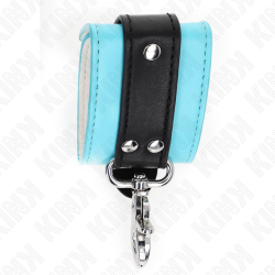 KINK - APPUI-POIGNETS VERROUILLABLES PREMIUM NOIR - BLEU RÉGLABLE 21-28 CM X 5,5 CM