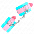 KINK - MIGNONS ATTENTES-POIGNETS BLEU-ROSE AJUSTABLES 16-28 CM X 5 CM