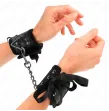 KINK - SCANDAL HANDGELENKSFESSELN SCHWARZE SPITZENDETAILS 24,5 CM X 6,5 CM