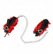 KINK - POLSO ELASTICO IN PIZZO DETTAGLI CUORE ROSSO REGOLABILE 22-35 CM